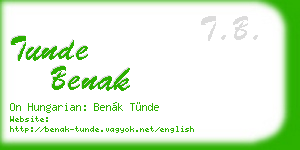 tunde benak business card